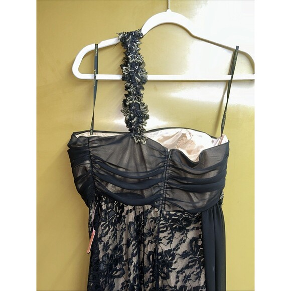 Women’s Formal Black One-Shoulder Evening Gown New With Tag, Sz 10 - Picture 7 of 11